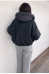 Veste grise bi-matière