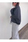 Veste grise bi-matière