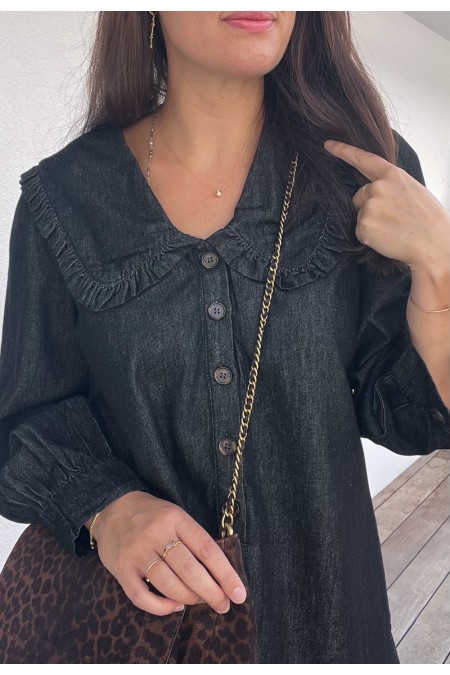 Robe Delphine grise en jeans