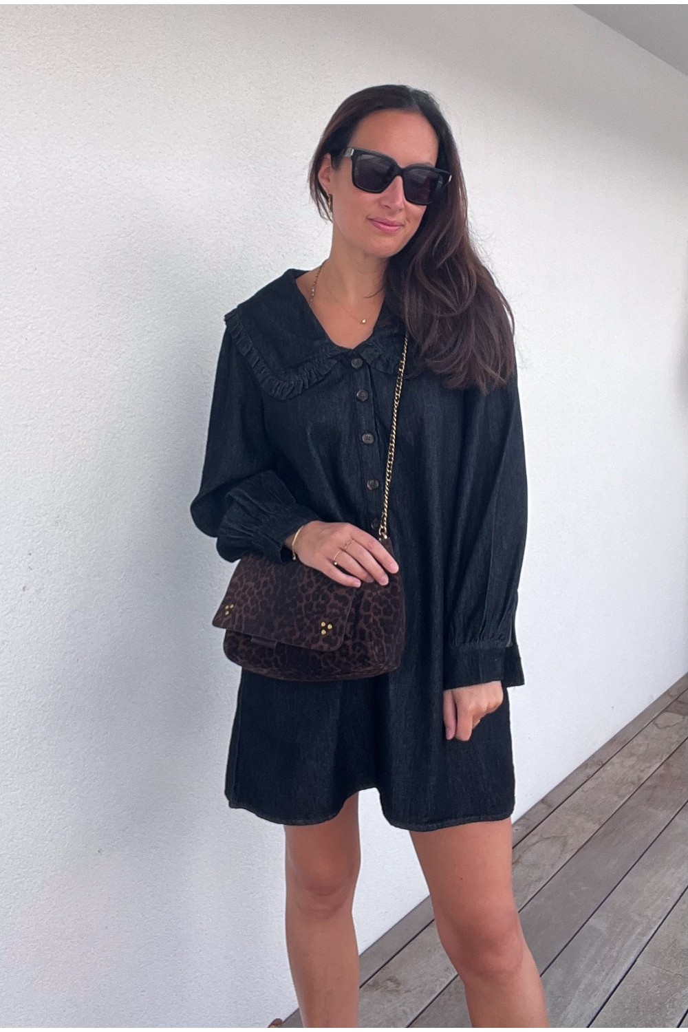 Robe Delphine grise en jeans