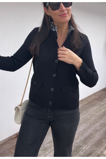 Gilet noir avec col intégré