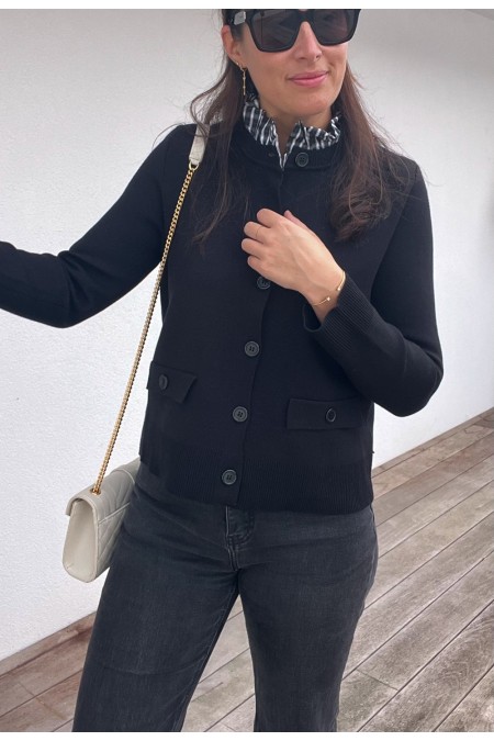 Gilet noir avec col intégré