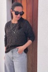 Pull léopard ouvert dos