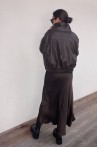 Veste marron en simili cuir