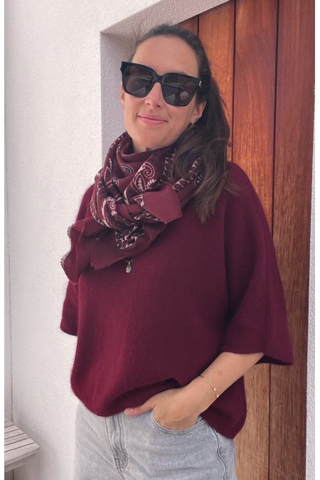 Foulard bandana bordeaux