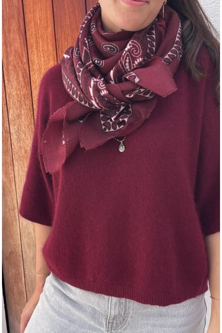 Foulard bandana bordeaux
