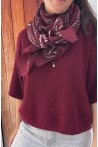 Foulard bandana bordeaux