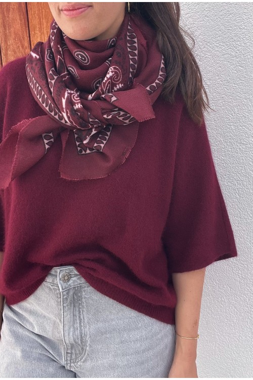 Foulard bandana bordeaux