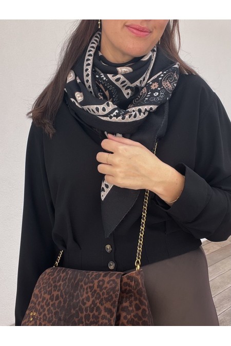 Foulard bandana noir