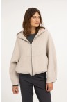 Veste à capuche écrue YAYA