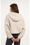 Veste à capuche écrue YAYA