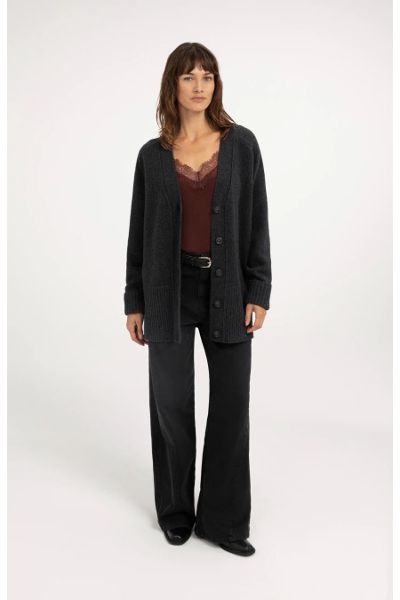 Gilet gris anthracite YAYA