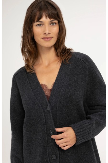 Gilet gris anthracite YAYA