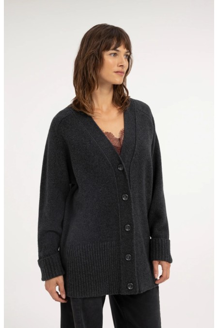 Gilet gris anthracite YAYA