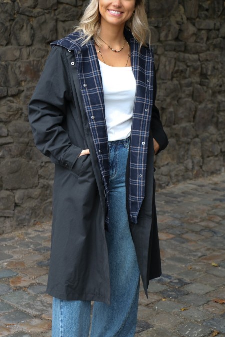Parka noire avec doublure LAURE+MAX