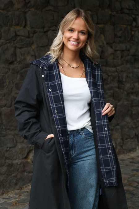 Parka noire avec doublure LAURE+MAX