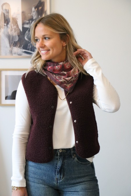 Gilet Charlie aubergine