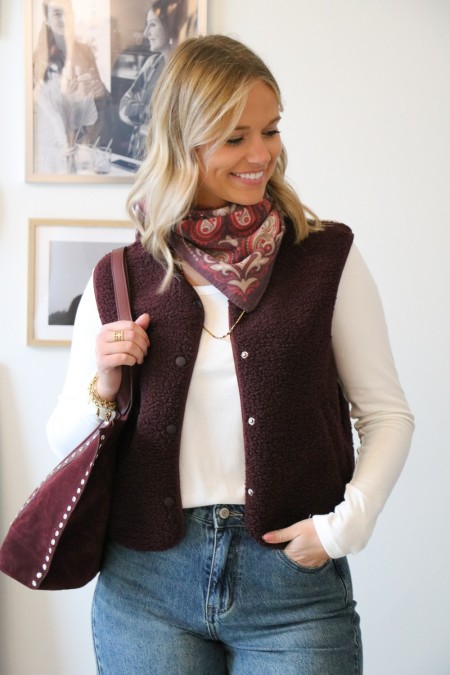Gilet Charlie aubergine