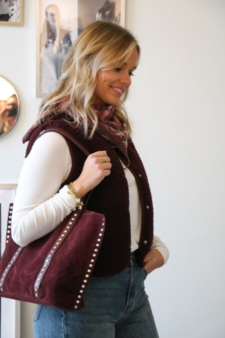 Gilet Charlie aubergine