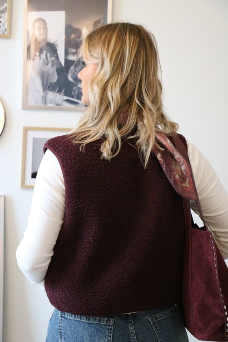Gilet Charlie aubergine