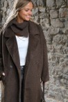 Petit foulard triangle marron