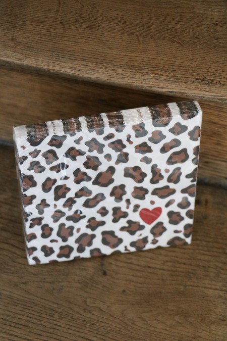 Serviettes en papier léopard